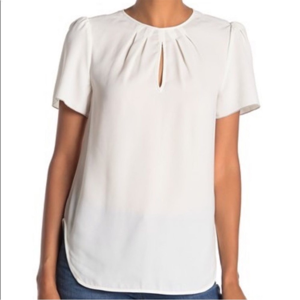 Brochu Walker Aida Keyhole Short Sleeve Blouse XS